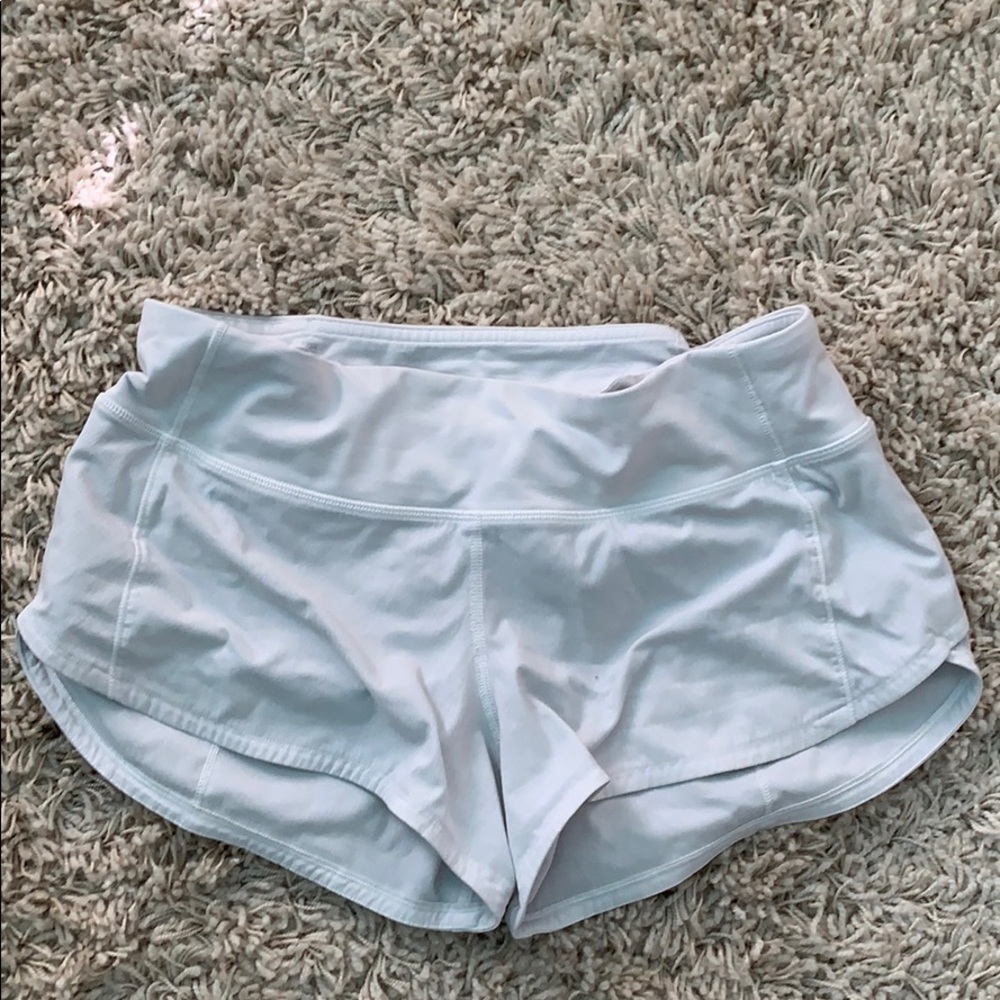 white lululemon shorts